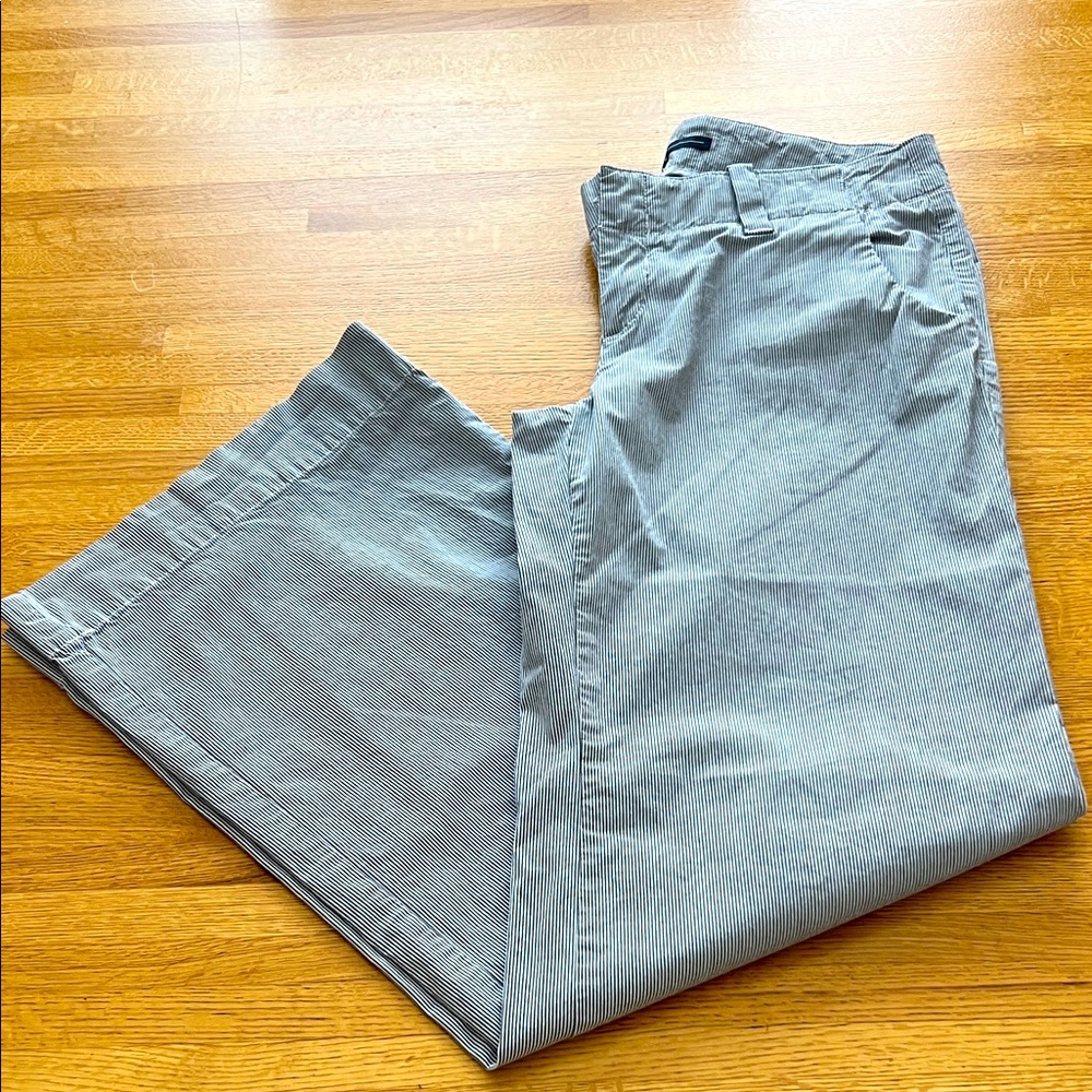 GAP ladies Light blue/white Striped Chinos